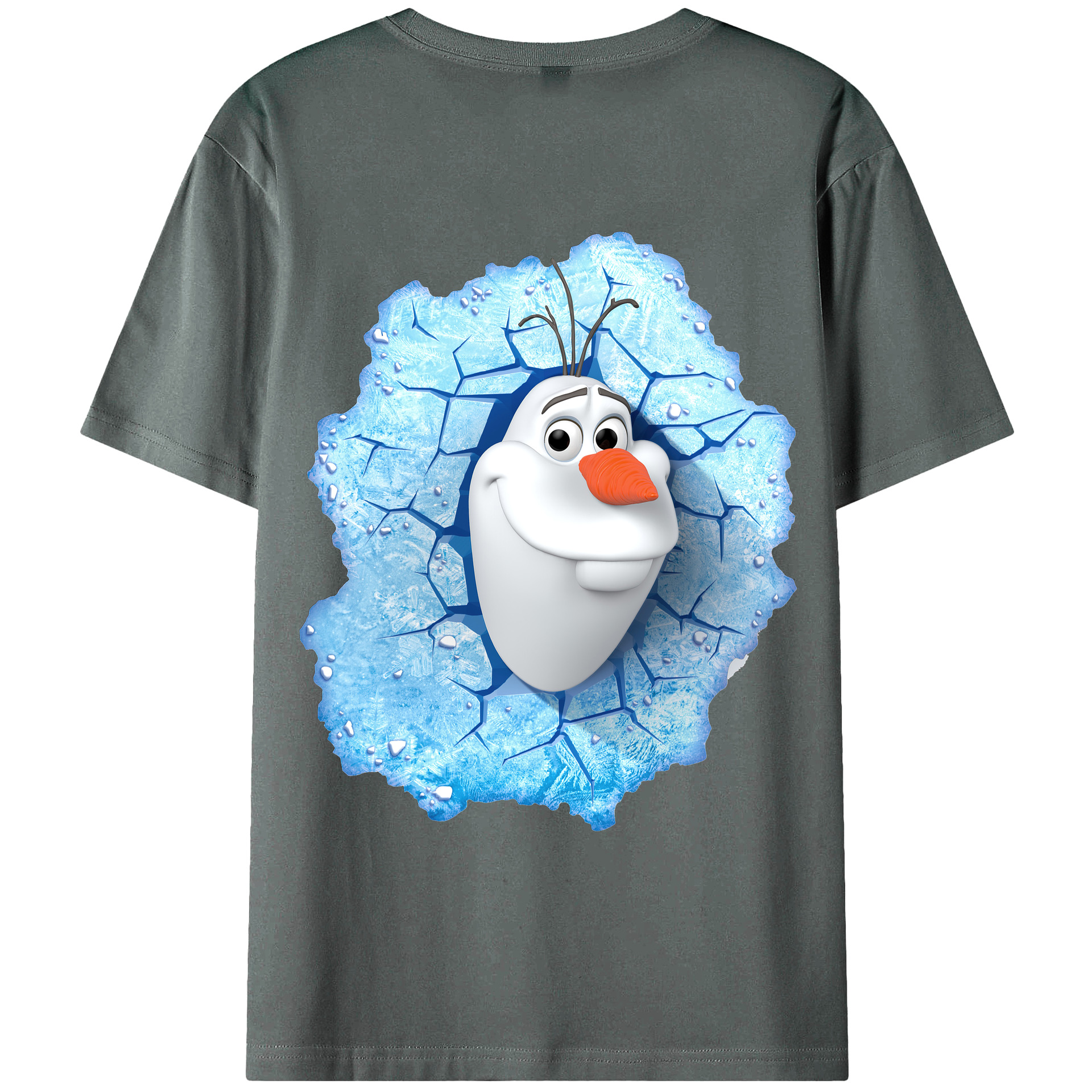 （画像用） アナと雪の女王 アンナ エルサ Frozen Anna Elsa 綿100％ メンズ半袖Tシャツ（バックプリント） 通気性